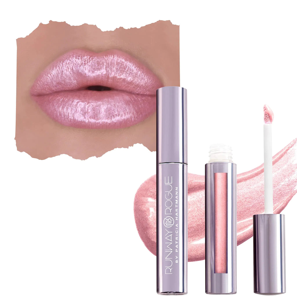 Runway Rogue LuxGloss Lip Gloss High-Pigment Shimmery Soft Pastel-Pink Lip Gloss ‘Catwalk’